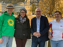 Von links: Michael und Petra Spielmann. Frank Ackermann und Rüdiger Glodeck